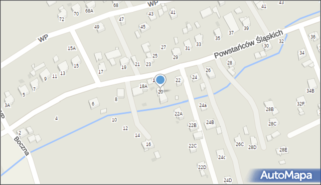 Jastrzębie-Zdrój, Powstańców Śląskich, 20, mapa Jastrzębie-Zdrój