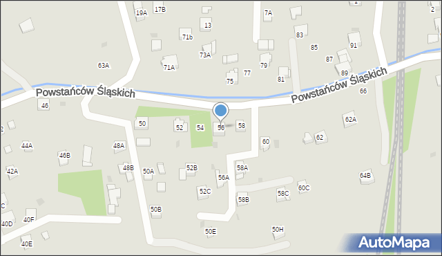 Jastrzębie-Zdrój, Powstańców Śląskich, 56, mapa Jastrzębie-Zdrój