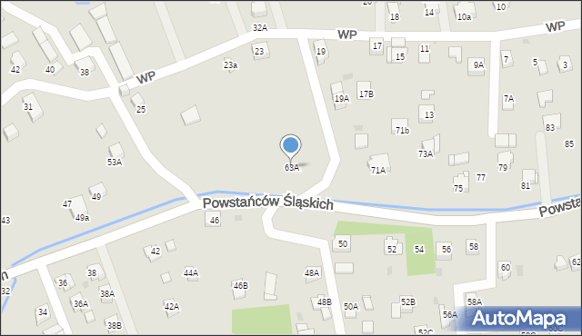 Jastrzębie-Zdrój, Powstańców Śląskich, 63A, mapa Jastrzębie-Zdrój