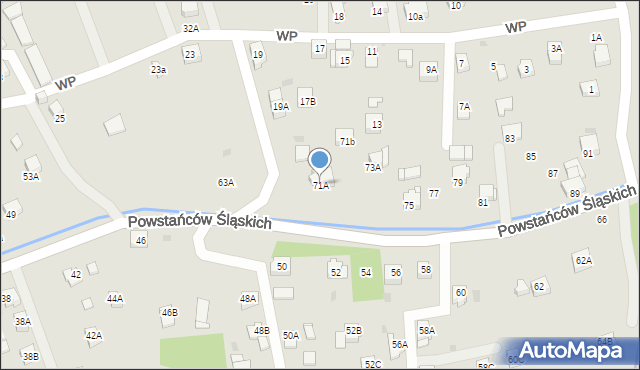 Jastrzębie-Zdrój, Powstańców Śląskich, 71A, mapa Jastrzębie-Zdrój