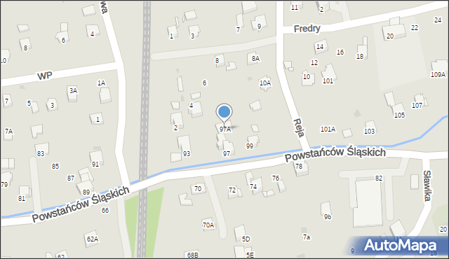 Jastrzębie-Zdrój, Powstańców Śląskich, 97A, mapa Jastrzębie-Zdrój