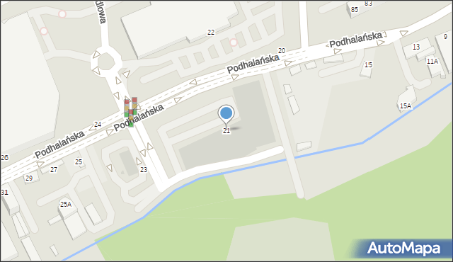 Jastrzębie-Zdrój, Podhalańska, 21, mapa Jastrzębie-Zdrój