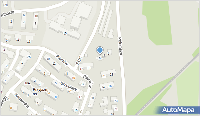 Jastrzębie-Zdrój, Polskiego Czerwonego Krzyża, 5, mapa Jastrzębie-Zdrój