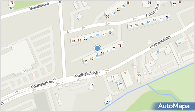 Jastrzębie-Zdrój, Pomorska, 81, mapa Jastrzębie-Zdrój