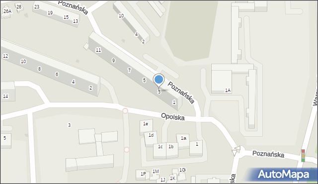 Jastrzębie-Zdrój, Poznańska, 3, mapa Jastrzębie-Zdrój