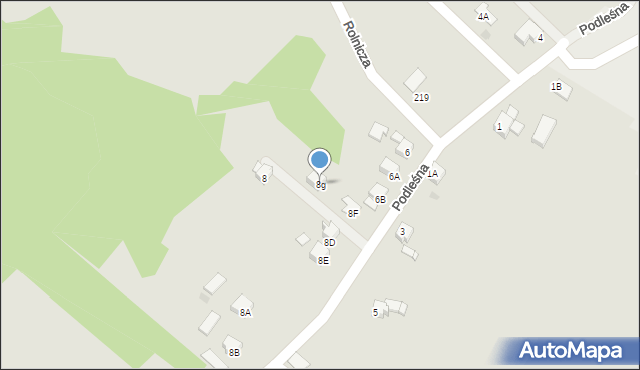 Jastrzębie-Zdrój, Podleśna, 8g, mapa Jastrzębie-Zdrój