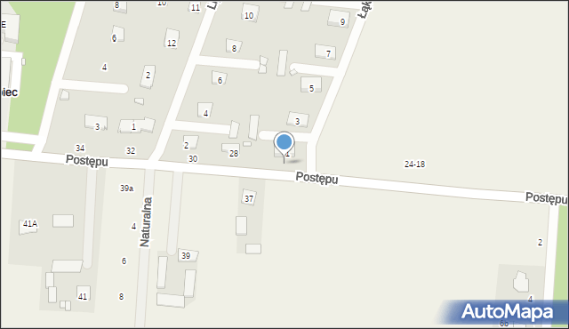 Jastrzębiec, Postępu, 26, mapa Jastrzębiec