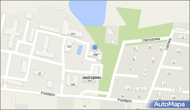 Jastrzębiec, Postępu, 36E, mapa Jastrzębiec
