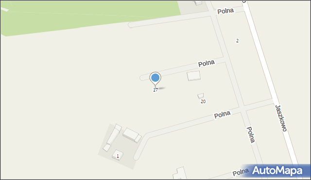 Jaszkowo, Polna, 17, mapa Jaszkowo