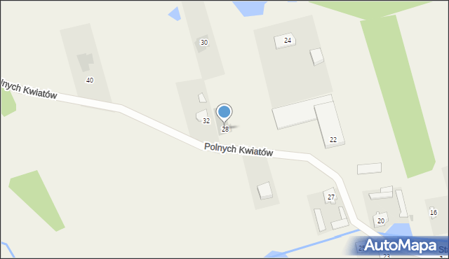 Jatne, Polnych Kwiatów, 28, mapa Jatne