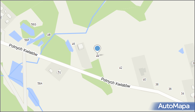 Jatne, Polnych Kwiatów, 44, mapa Jatne