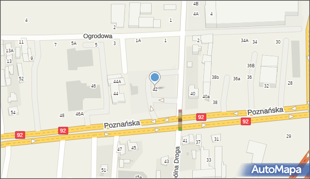 Jawczyce, Poznańska, 42, mapa Jawczyce