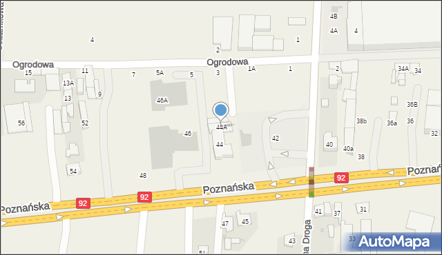 Jawczyce, Poznańska, 44A, mapa Jawczyce