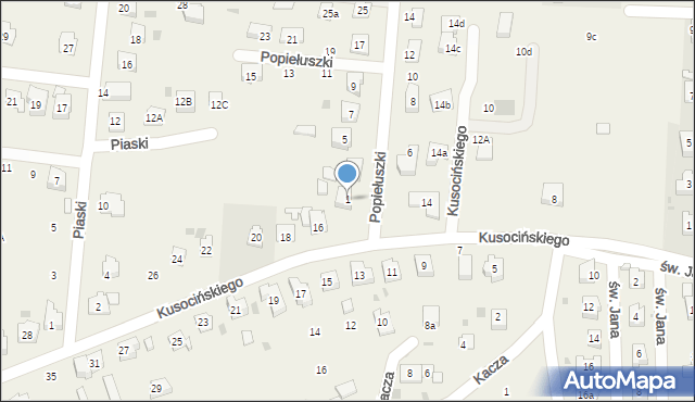 Jawiszowice, Popiełuszki Jerzego, bł. ks., 1, mapa Jawiszowice