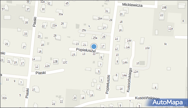 Jawiszowice, Popiełuszki Jerzego, bł. ks., 11, mapa Jawiszowice