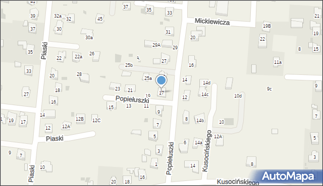 Jawiszowice, Popiełuszki Jerzego, bł. ks., 17, mapa Jawiszowice