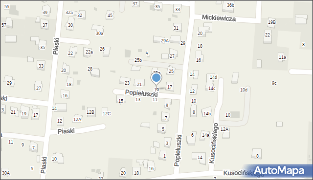 Jawiszowice, Popiełuszki Jerzego, bł. ks., 19, mapa Jawiszowice