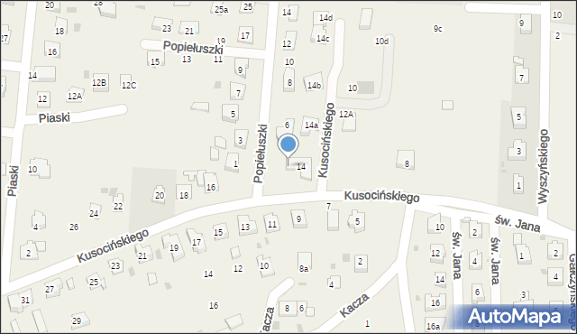 Jawiszowice, Popiełuszki Jerzego, bł. ks., 2, mapa Jawiszowice