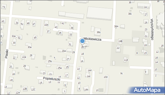 Jawiszowice, Popiełuszki Jerzego, bł. ks., 20, mapa Jawiszowice