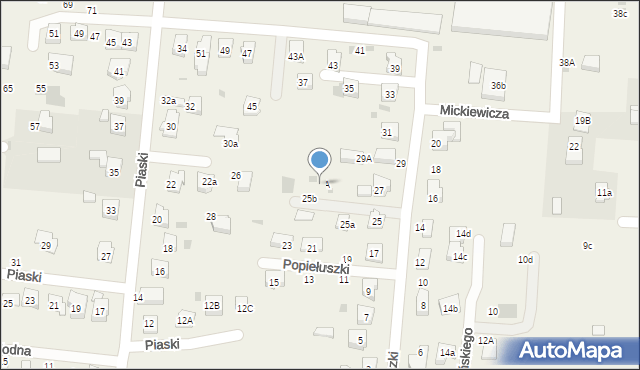 Jawiszowice, Popiełuszki Jerzego, bł. ks., 27A, mapa Jawiszowice