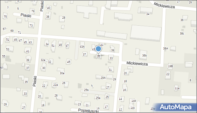 Jawiszowice, Popiełuszki Jerzego, bł. ks., 35, mapa Jawiszowice