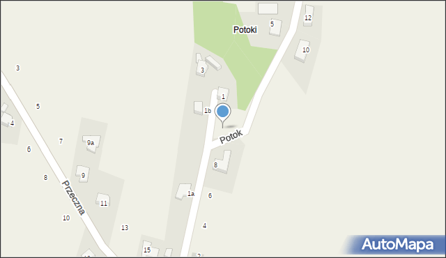 Jawiszowice, Potok, 1c, mapa Jawiszowice