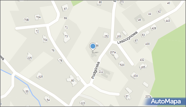 Jaworze, Podgórska, 236, mapa Jaworze