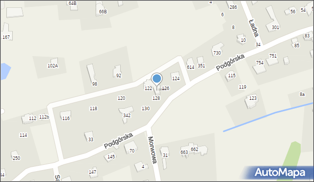 Jaworze, Podgórska, 340, mapa Jaworze