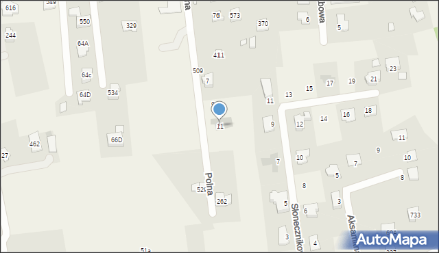 Jaworze, Polna, 11, mapa Jaworze