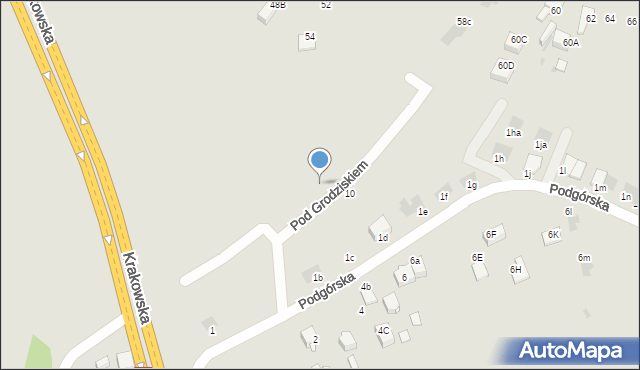 Jaworzno, Pod Grodziskiem, 23, mapa Jaworzno