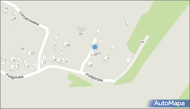 Jaworzno, Podgórska, 29, mapa Jaworzno