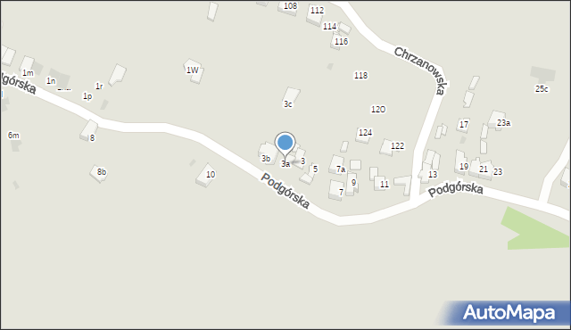 Jaworzno, Podgórska, 3a, mapa Jaworzno