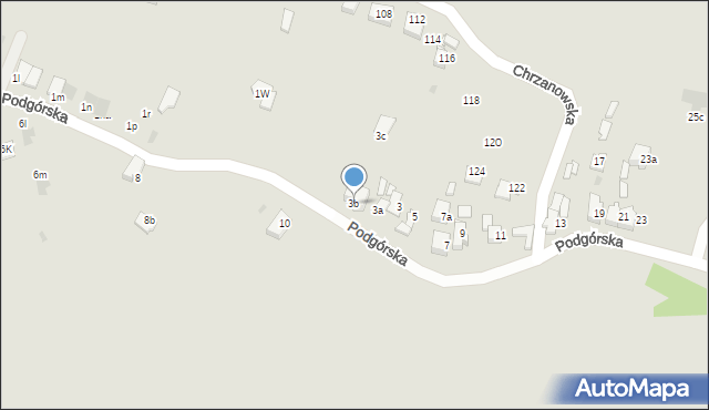 Jaworzno, Podgórska, 3b, mapa Jaworzno