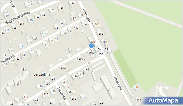 Jaworzno, Podwale, 159B, mapa Jaworzno