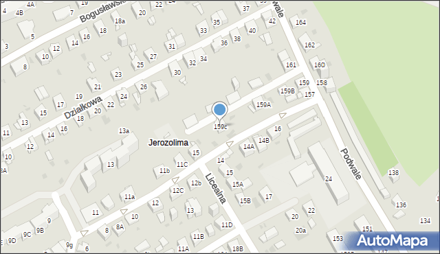 Jaworzno, Podwale, 159c, mapa Jaworzno