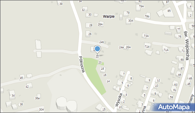 Jaworzno, Północna, 22, mapa Jaworzno