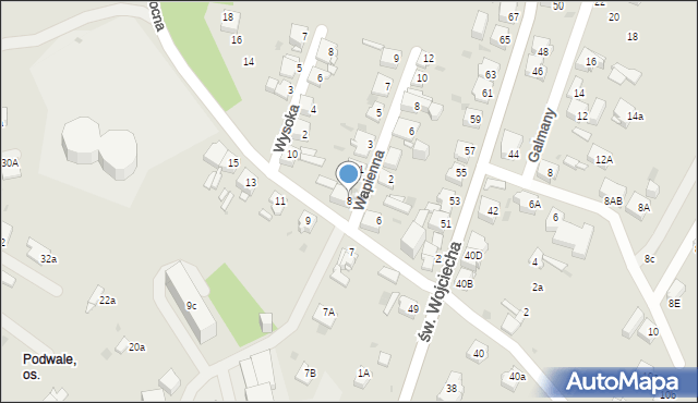 Jaworzno, Północna, 8, mapa Jaworzno