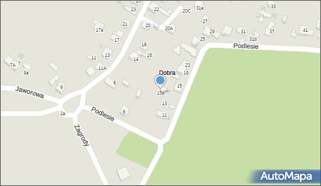 Jaworzno, Podlesie, 13a, mapa Jaworzno