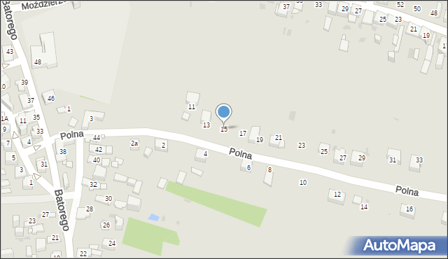 Jaworzno, Polna, 15, mapa Jaworzno