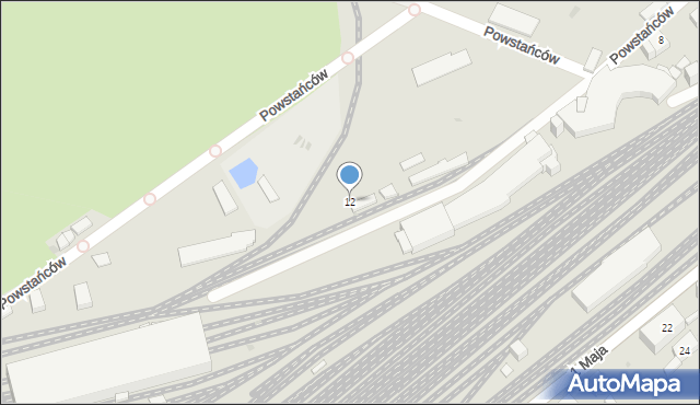 Jaworzyna Śląska, Powstańców, 12, mapa Jaworzyna Śląska