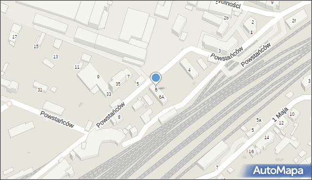 Jaworzyna Śląska, Powstańców, 6, mapa Jaworzyna Śląska