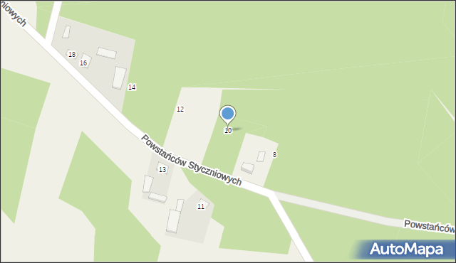 Jaźwie, Powstańców Styczniowych, 10, mapa Jaźwie