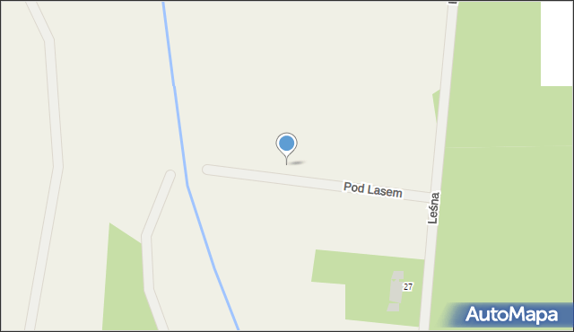 Jaźwiny, Pod Lasem, 8, mapa Jaźwiny