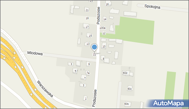 Jedlanka, Podszosie, 11, mapa Jedlanka