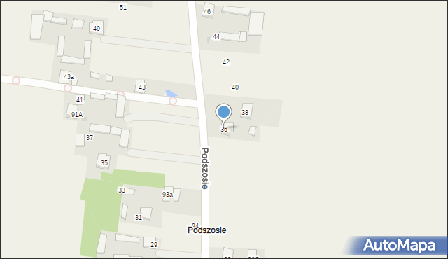 Jedlanka, Podszosie, 36, mapa Jedlanka