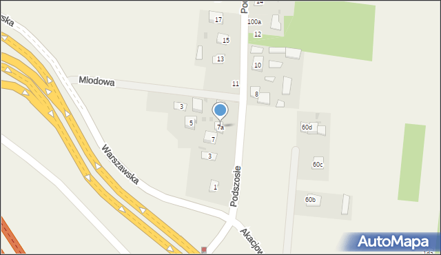 Jedlanka, Podszosie, 7a, mapa Jedlanka