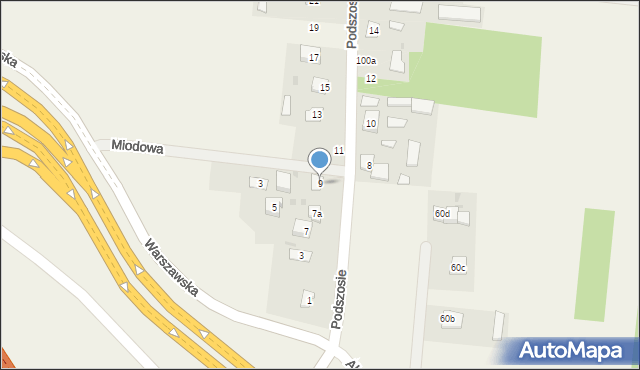 Jedlanka, Podszosie, 9, mapa Jedlanka