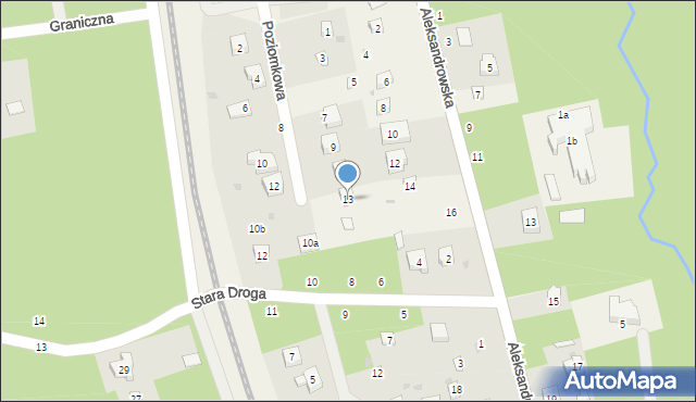 Jedlicze A, Poziomkowa, 13, mapa Jedlicze A