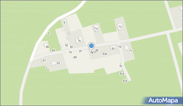 Jedlicze B, Podleśna, 75, mapa Jedlicze B