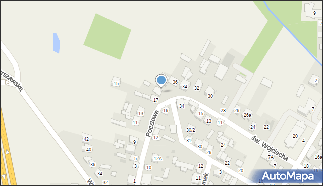 Jedlińsk, Pocztowa, 19, mapa Jedlińsk